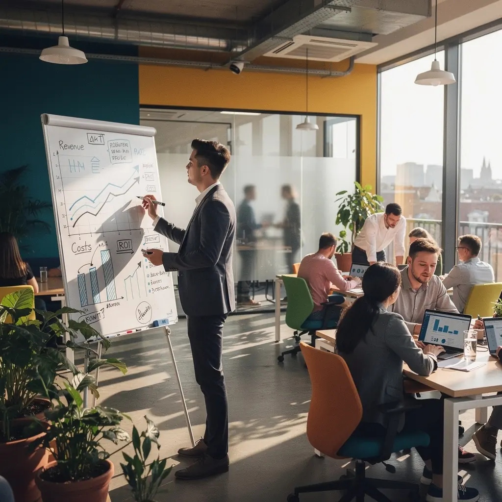 Könyvespolc, tele pénzügyi könyvekkel, amelyek segítenek a tanulásban.